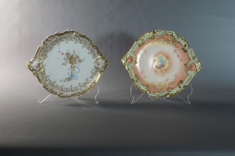 лиможский фарфор старинный, тарелки M. de Mavaleix et Granger