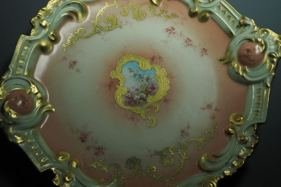 лиможский фарфор старинный, тарелки M. de Mavaleix et Granger