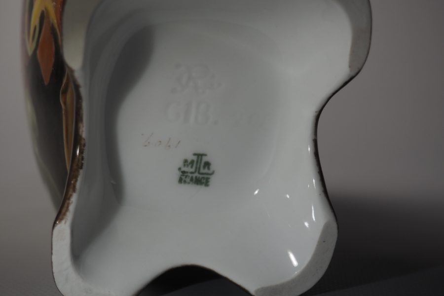 Фарфоровая антикварная ваза Лимож, Martial REDON, фарфор старинный в японском стиле