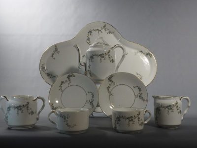 Service tête-à-tête en porcelaine de Limoges GDM vers 1890 | Antik-France