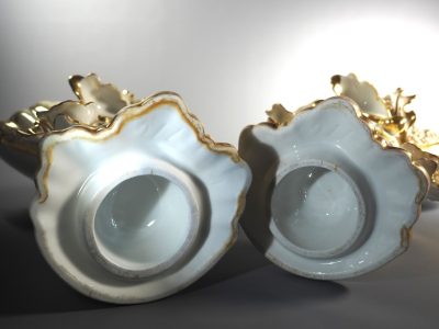 Par de jarrones de porcelana parisina del siglo XIX – Imagen 11