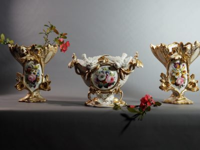 Par de jarrones de porcelana parisina del siglo XIX – Imagen 16