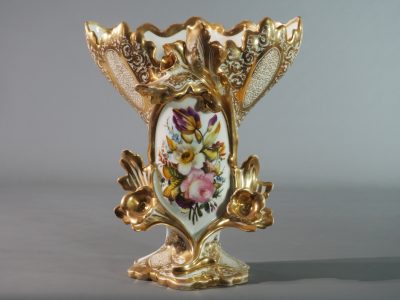 Par de jarrones de porcelana parisina del siglo XIX – Imagen 7