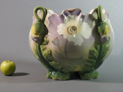 Cache-pot en faïence - Keller & Guérin, Lunéville - Art nouveau – Image 5