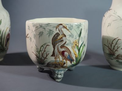 Garniture de cheminée en faïence Keller & Guérin - Lunéville – Image 8