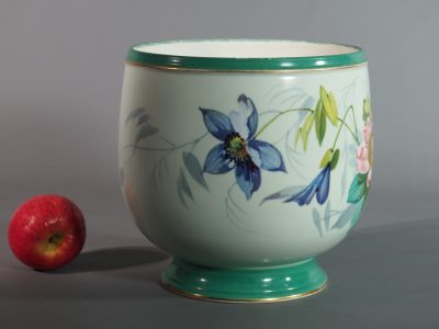 Cache-pot en porcelaine peint à la main - époque Napoléon III – Image 4