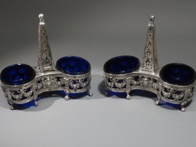 Paire de salières en argent XVIIIe siècle – Louis Joseph Bouty – Image 9
