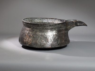 Bol en cuivre étamé, Égypte mamelouke XIII–XVIII siècle – Image 3