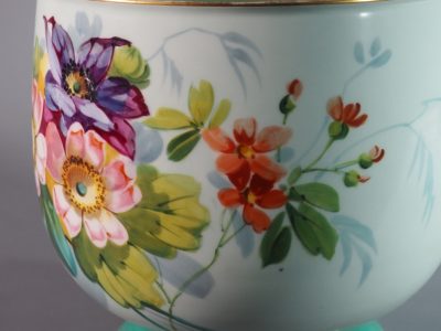 Cache-pot en porcelaine peint à la main - époque Napoléon III – Image 5