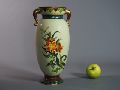 Vase en faïence de Sarreguemines XIXe siècle – Image 9