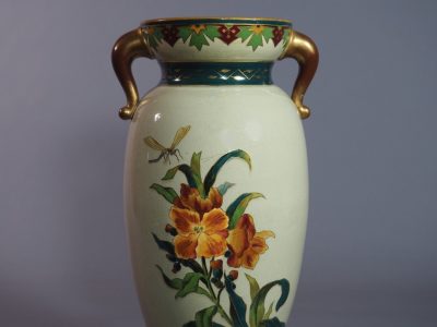 Vase en faïence de Sarreguemines XIXe siècle – Image 8