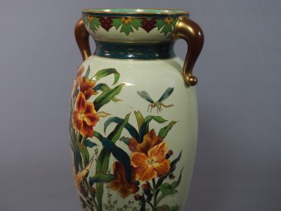 Vase en faïence de Sarreguemines XIXe siècle – Image 6