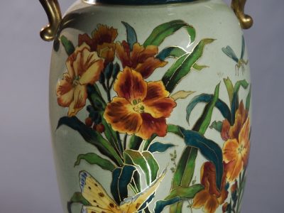 Vase en faïence de Sarreguemines XIXe siècle – Image 5