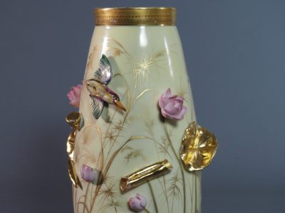 Vase en porcelaine de Limoges signé Gibus & Redon, modèle 658, vers 1875–1885
