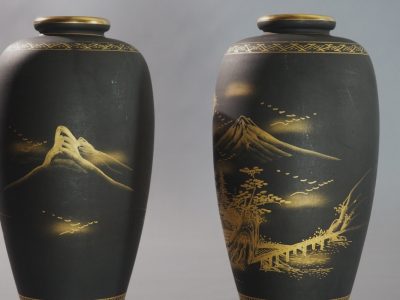 Vases Satsuma Japon - décor or peint main – Image 7