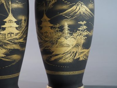 Vases Satsuma Japon - décor or peint main – Image 12