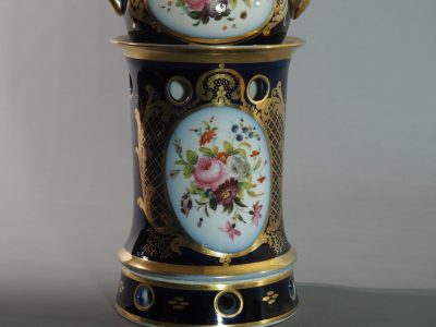Théière en porcelaine de Paris - cobalt et bouquets - fin XIXe siècle – Image 7