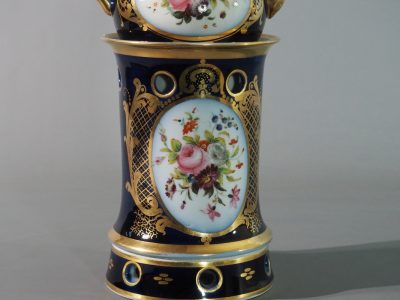 Théière en porcelaine de Paris - cobalt et bouquets - fin XIXe siècle – Image 8