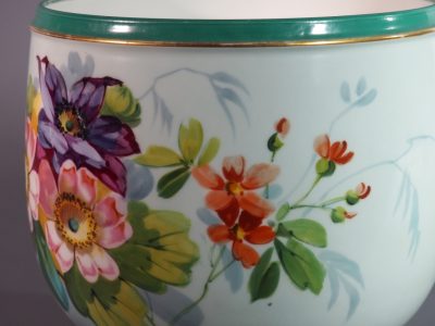 Cache-pot en porcelaine peint à la main - époque Napoléon III – Image 8
