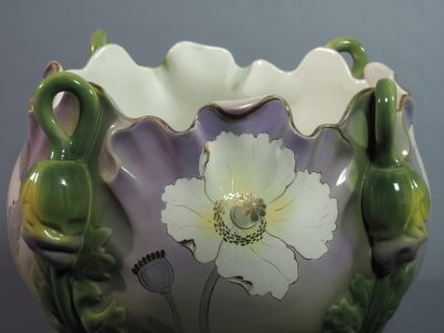 Cache-pot en faïence - Keller & Guérin, Lunéville - Art nouveau – Image 4