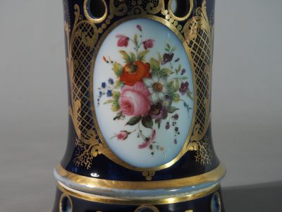 Théière en porcelaine de Paris - cobalt et bouquets - fin XIXe siècle – Image 10