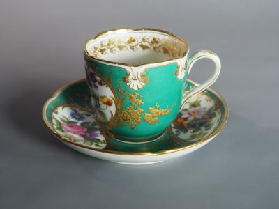 Tasse et soucoupe  - porcelaine de Paris XIXe - Rihouet – Image 7