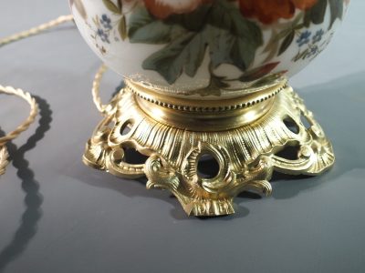 Paire de lampes en opaline peinte - XIXe siècle – Image 13