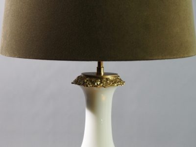 Paire de lampes en opaline peinte - XIXe siècle – Image 7