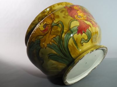 Grand cache-pot en faïence Art nouveau – Image 11