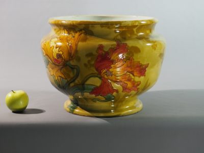 Grand cache-pot en faïence Art nouveau – Image 6