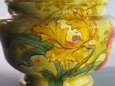 Grand cache-pot en faïence Art nouveau – Image 7