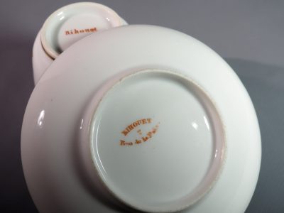 Tasse et soucoupe en porcelaine peinte main Rihouet Paris – Image 12