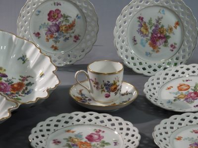 Tasse et soucoupe en porcelaine peinte main Rihouet Paris – Image 14