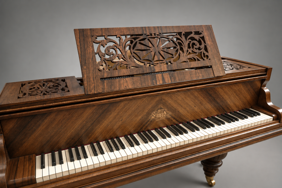 Piano à queue Érard 1911 en palissandre et marqueterie