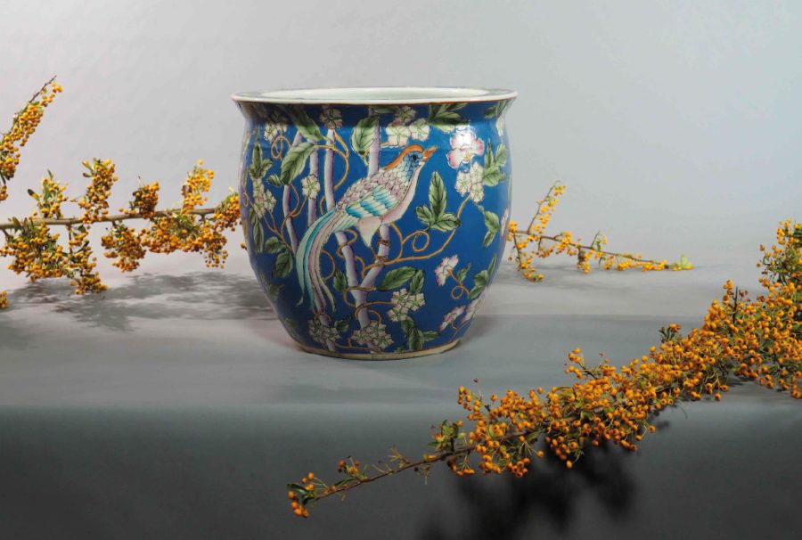 Cache-pot aquarium chinois