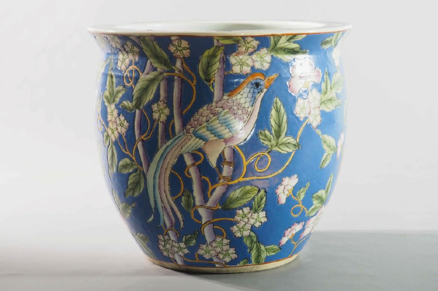 Cache-pot aquarium chinois
