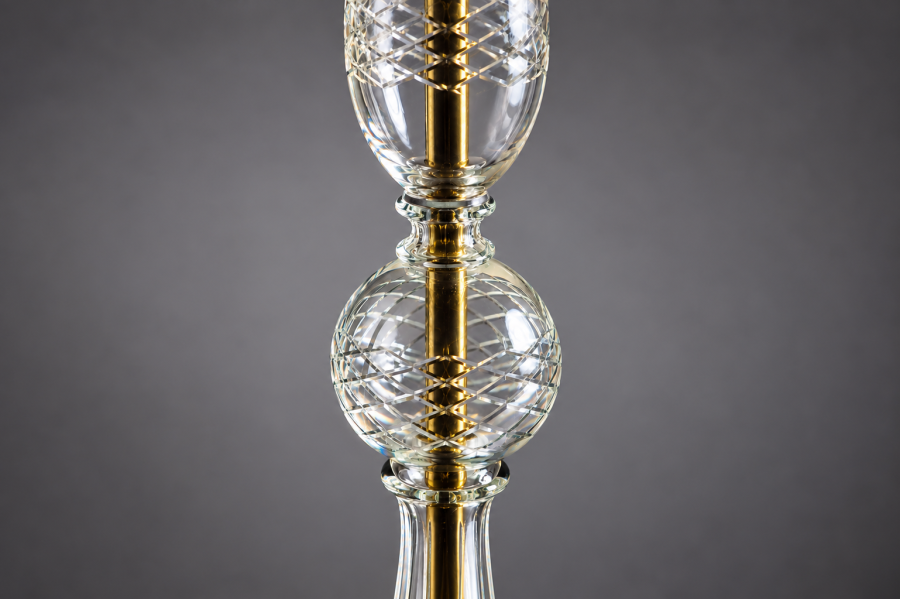 Grand lampadaire en cristal de Bohême Marie-Thérèse | Antik-France