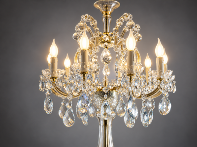 Grand lampadaire en cristal de Bohême Marie-Thérèse | Antik-France