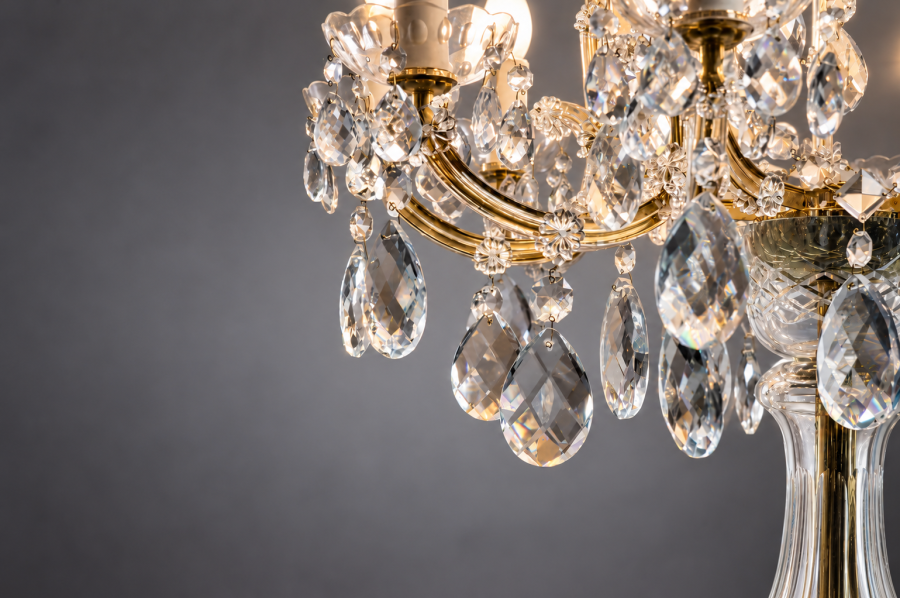 Grand lampadaire en cristal de Bohême Marie-Thérèse | Antik-France