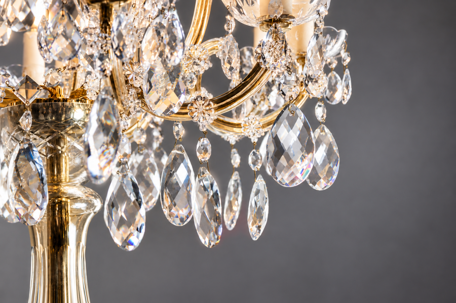 Grand lampadaire en cristal de Bohême Marie-Thérèse | Antik-France
