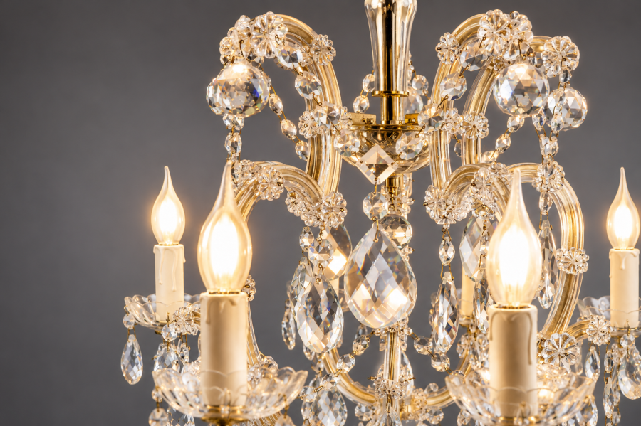 Grand lampadaire en cristal de Bohême Marie-Thérèse | Antik-France