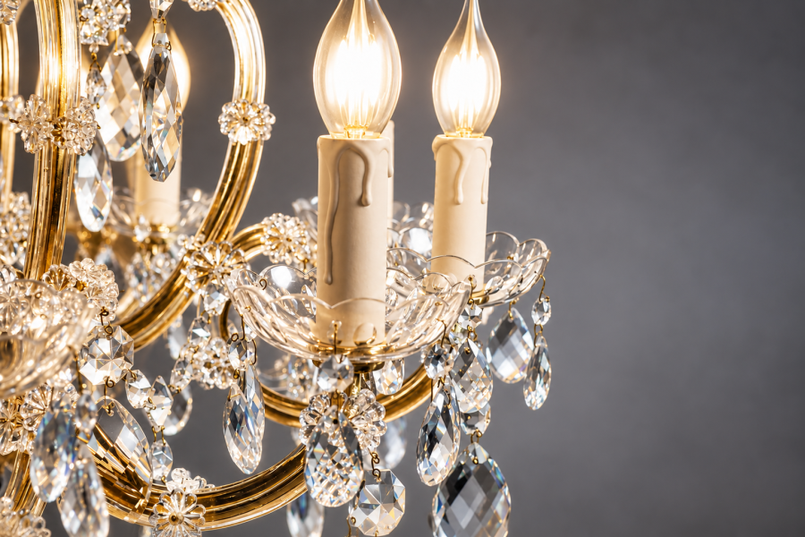 Grand lampadaire en cristal de Bohême Marie-Thérèse | Antik-France
